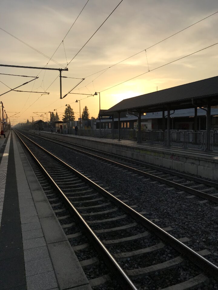 Sunrise deutsche bahn railway station