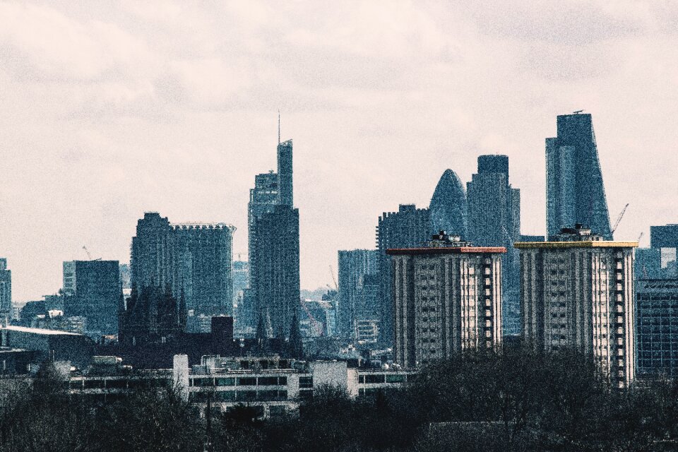 Skyline skyscrapers united kingdom