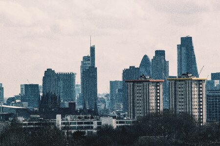 Skyline skyscrapers united kingdom