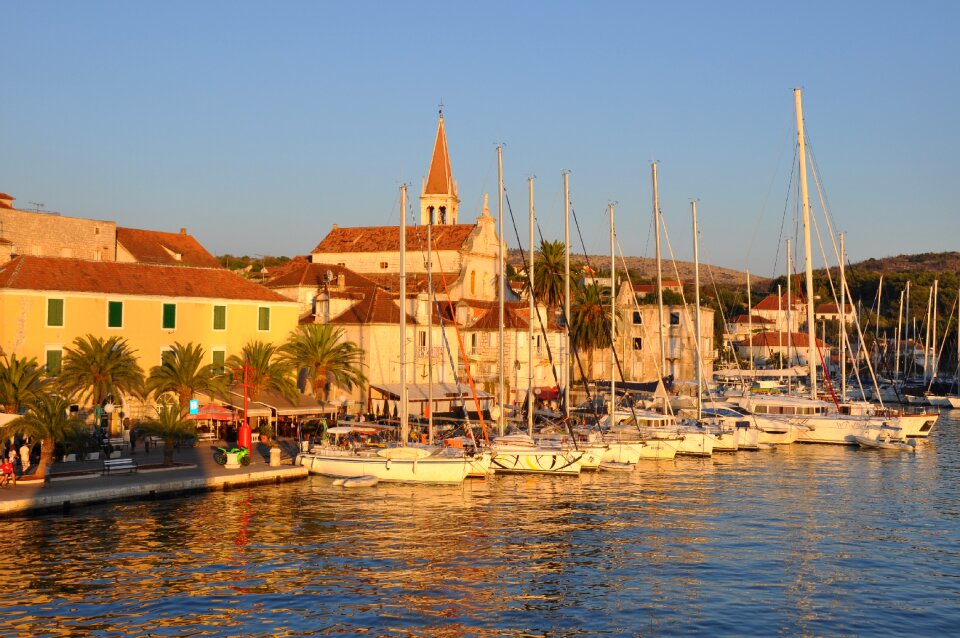 Port croatia sunset photo