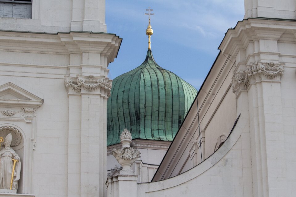Historic old town bavaria church steeples