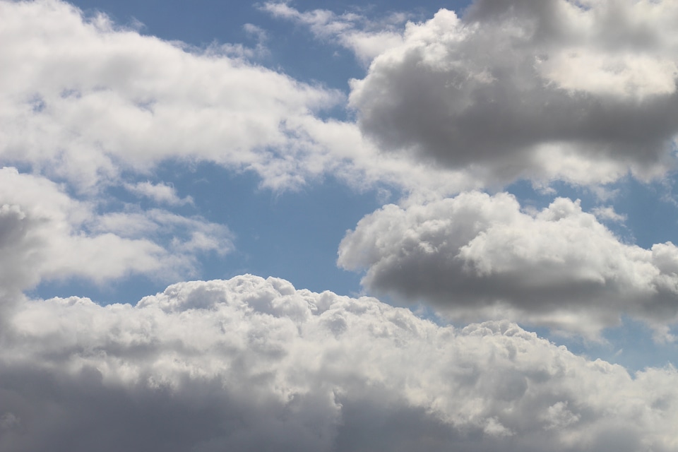 Clouds form dramatic sky white