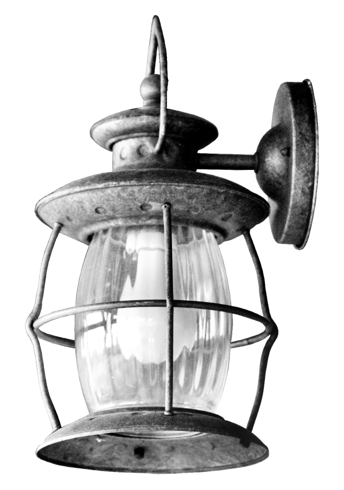 Outdoor lamp iron lantern photo