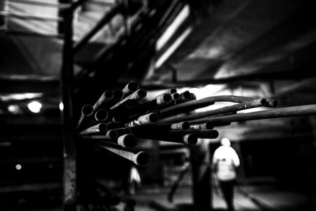 Tubes abstraction bw photo
