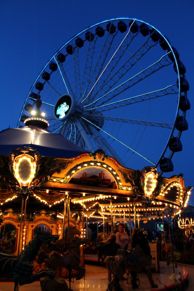 Carousel chicago night