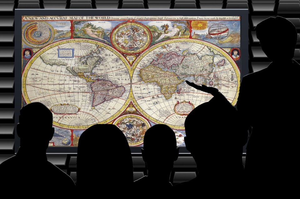 Students geography school