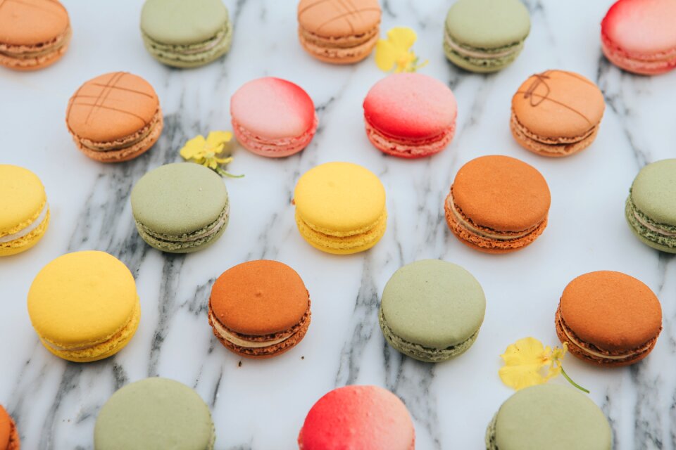 Pastry gluten free colourful