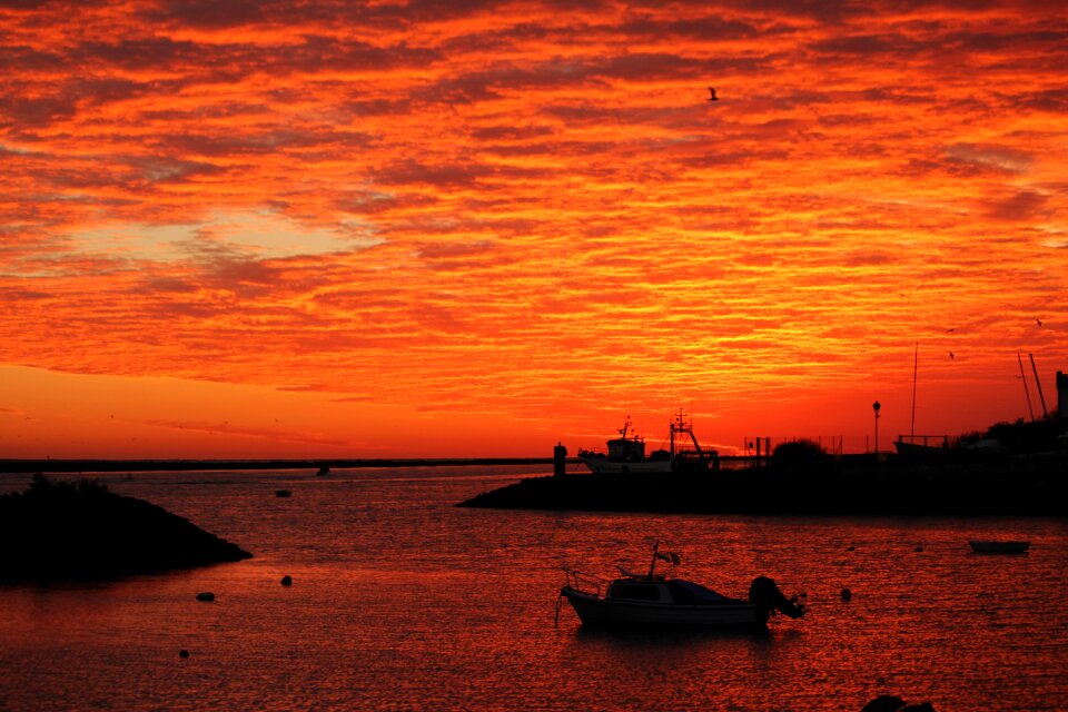 Awakening sunrise landscape red dawn