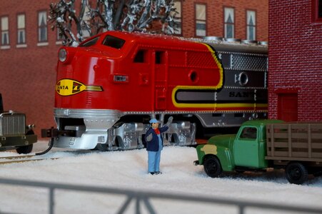 Diesel locomotive winter usa