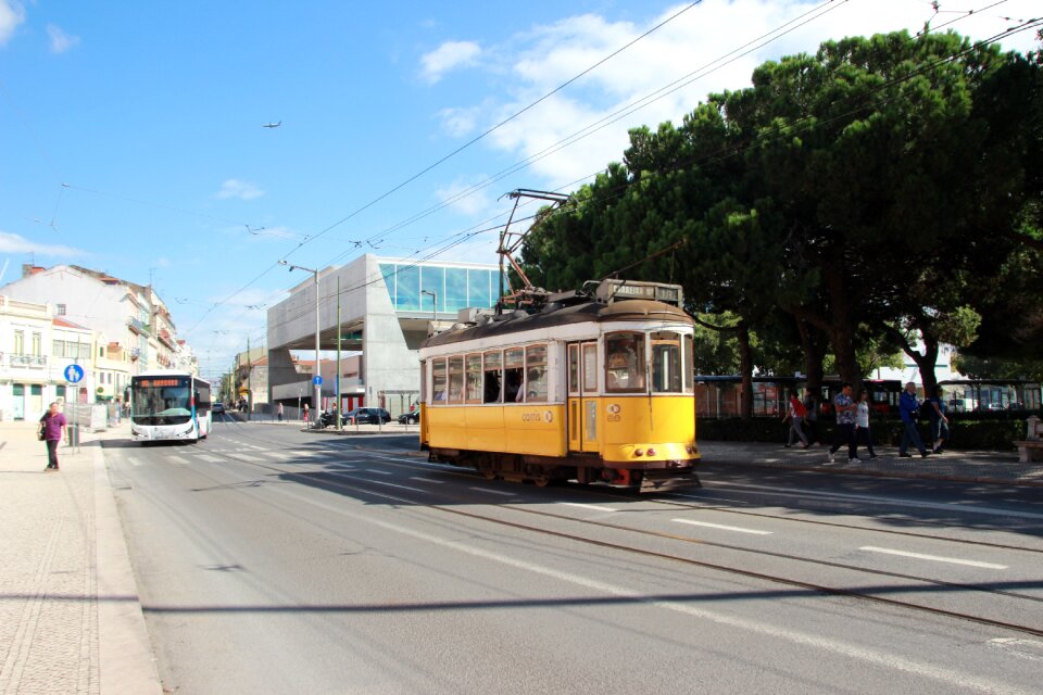 Portugal hundred years tram lisbon photo