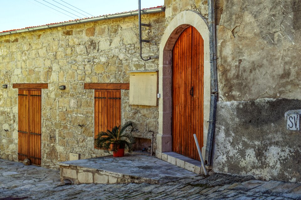 Exterior stone built village