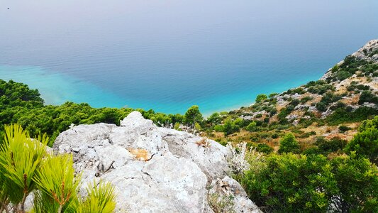 Makarska sea cliff photo
