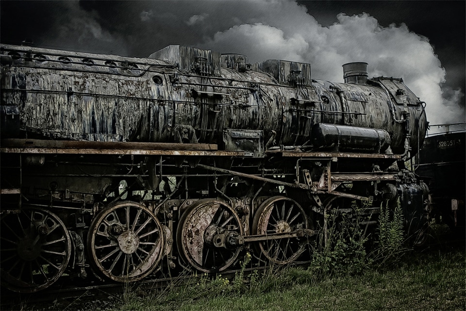 Railway out of date train wreck