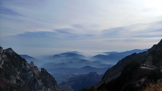 Clouds landscape fog photo