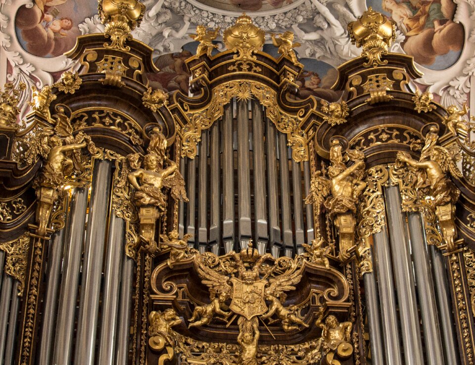 Organ golden frescoes