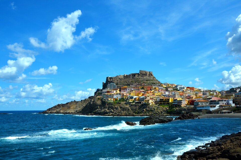 Sea castelsardo historic center photo