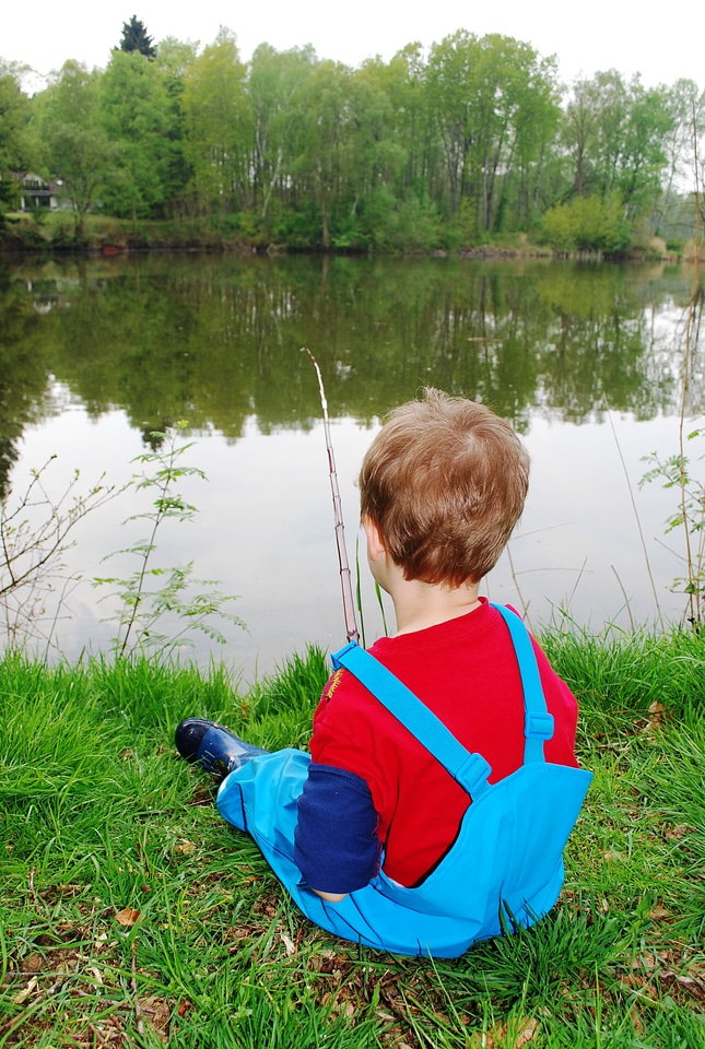 Fishing rod pond fisher photo