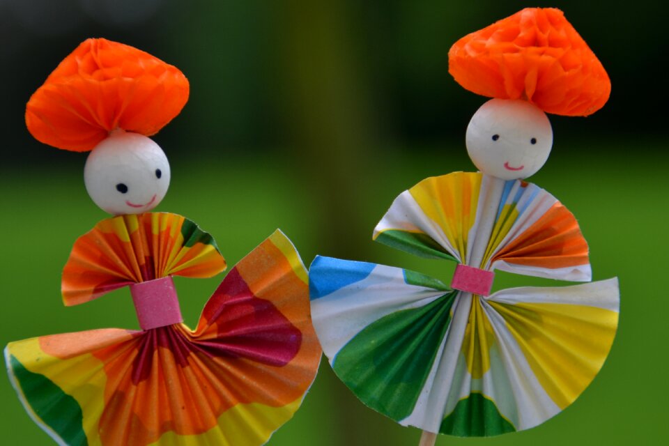 Paper stick man decoration
