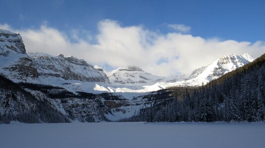 West canada winter lake