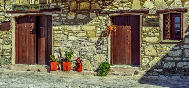 Traditional exterior stone built photo