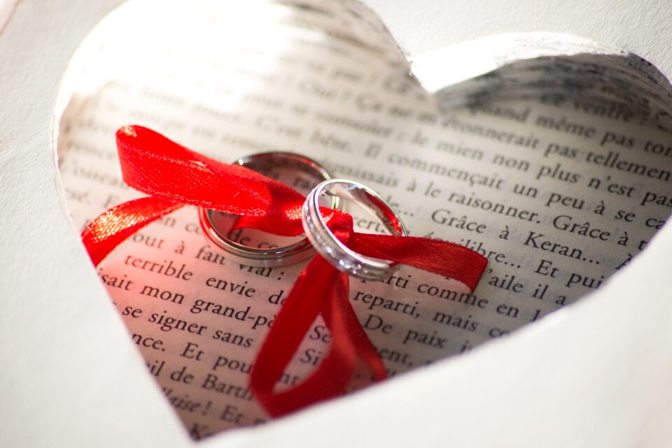 In love bride and groom happiness