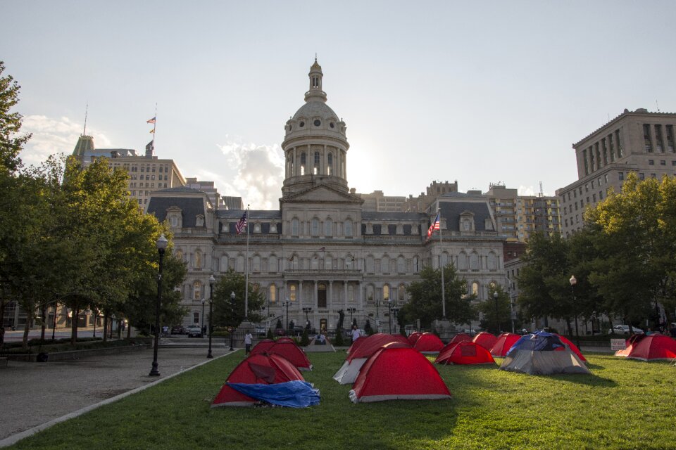 Homeless lawn park