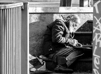 Poverty man portrait photo