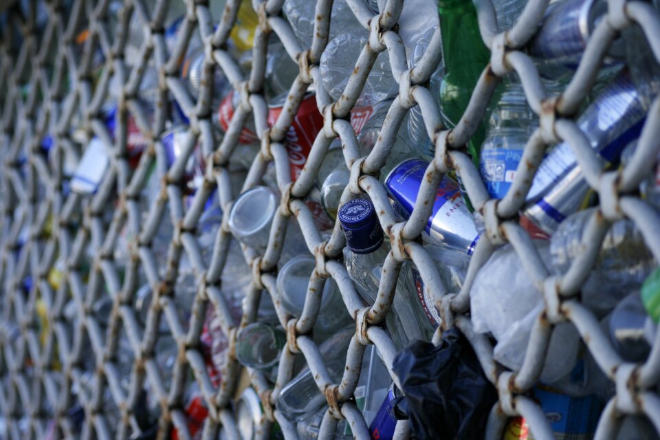Metal waste collection trash