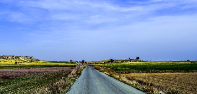 Road landscape autumn