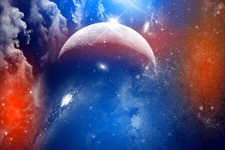 Moon planet surface