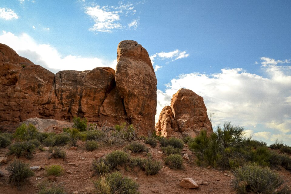 Rocks desert arches photo