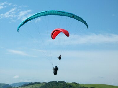 Paragliding flight freedom