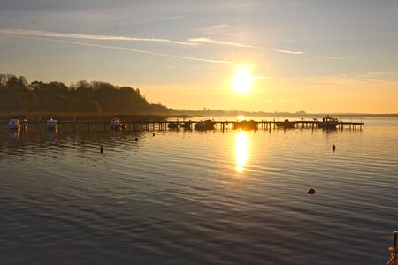 Strelasund jetty abendstimmung photo