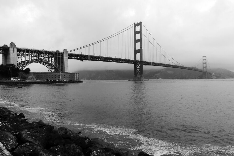 Sfo san francisco black and white