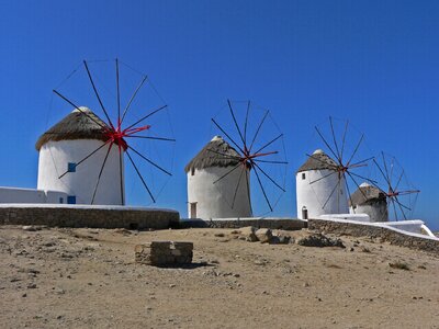 Windmills greece greek island