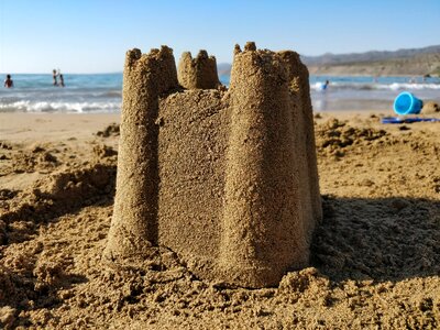 Holiday sandcastle photo