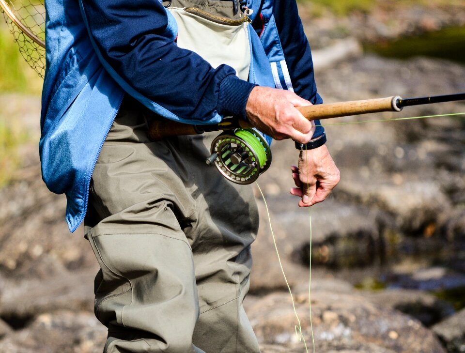 Fly fishing the fisherman fishing