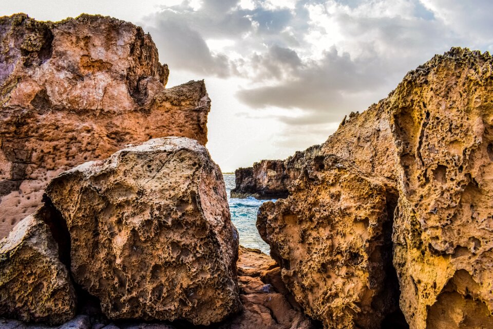 Geology rocky coast sandstone