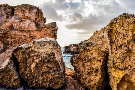 Geology rocky coast sandstone photo
