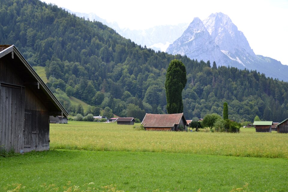 Mountain landscape zugspitze massif