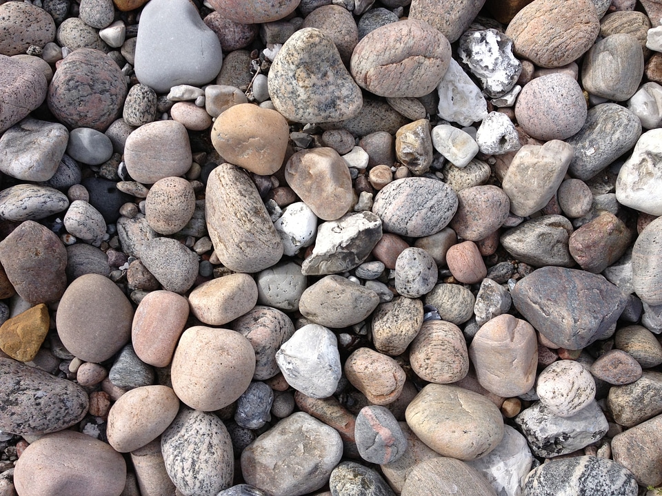Sea pebbles round stone
