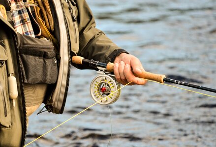 Fly reel fly fishing the fisherman