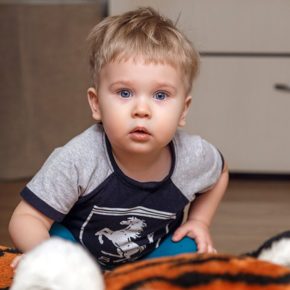 Baby portrait emotions