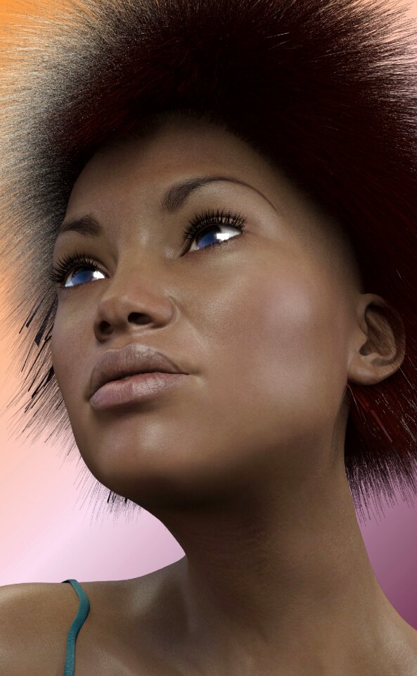 Afro female beautiful