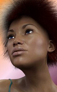 Afro female beautiful