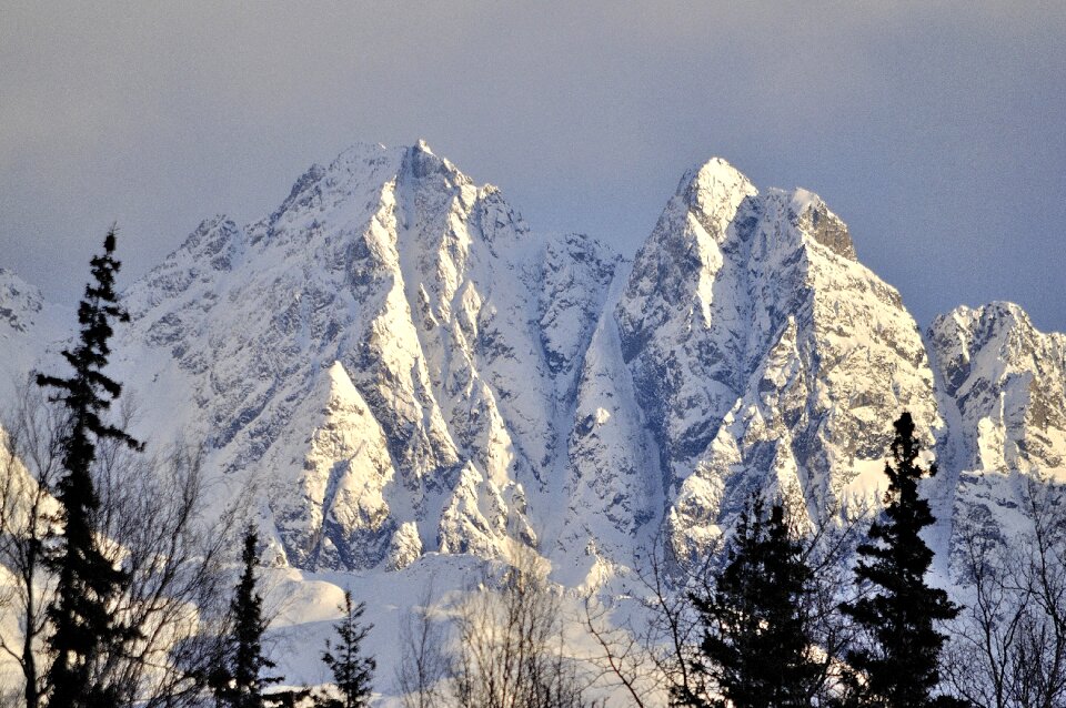 Cold winter landscape photo