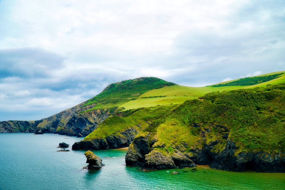 Sea coastline seascape