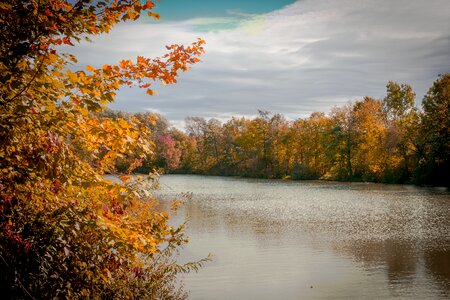 Waters autumn mood discoloration photo