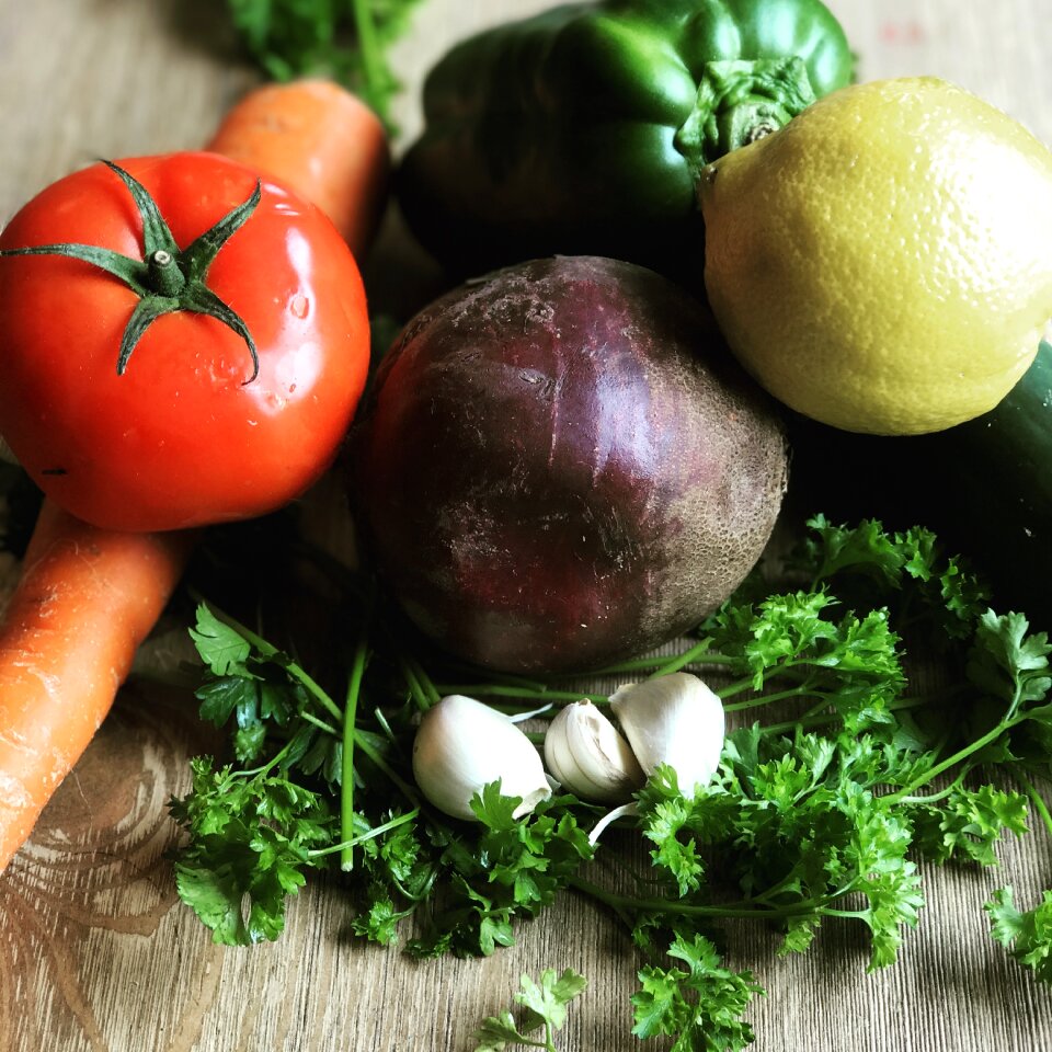 Garlic vegetables pepper