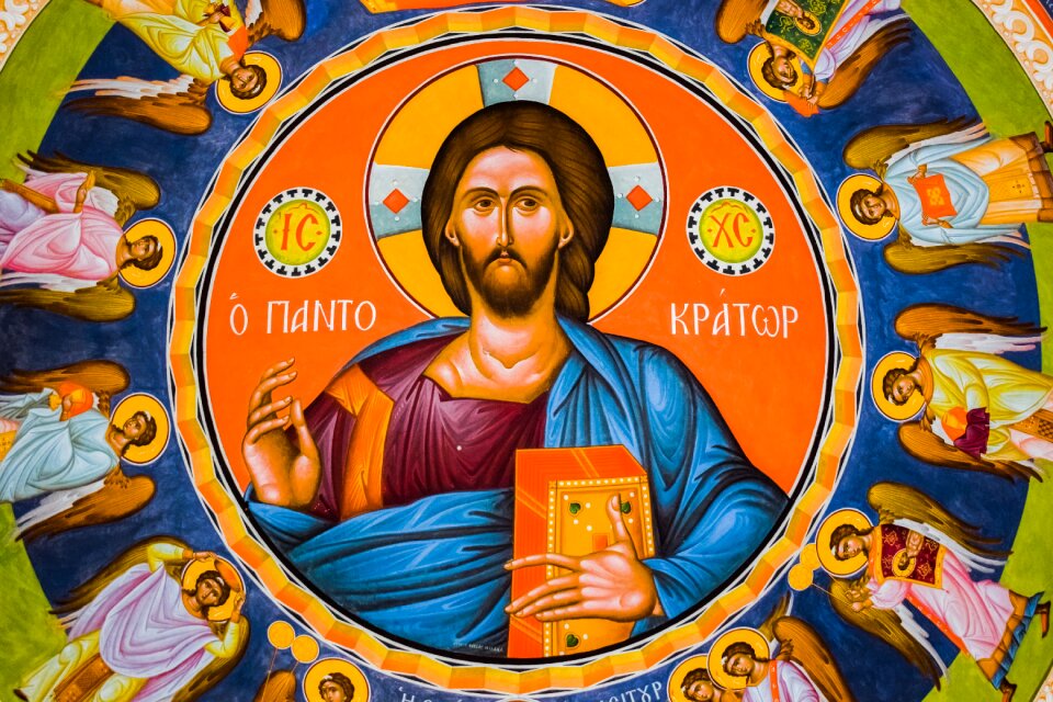 Iconography painting ceiling